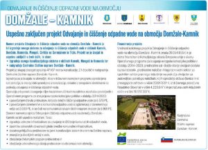 USPEŠNO ZAKLJUČEN PROJEKT ODVAJANJE IN ČIŠČENJE ODPADNIH VODA – CČN